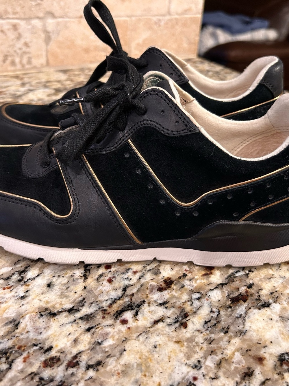 Women’s UGG Black Casual Sneakers with White Sole